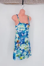 Versace Jeans Couture EU 26/ 40 Blue Floral Mini Dress Designer Summer Look Y2K
