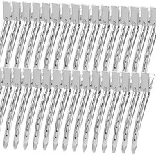 YGDZ Duck Billed Clips, 30pcs 3.5 Inch Metal Alligator Curl Hair Clips with Hole