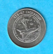 STS-67 SPACE SHUTTLE ENDEAVOUR COIN - NASA CREWED MISSION MEDAL - BX1