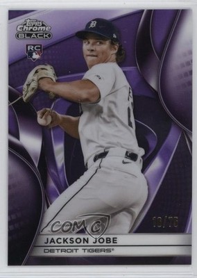 2025 Topps Chrome Black Purple Refractor 16/75 Jackson Jobe #60 Rookie RC 1k9t