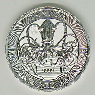 2020 Canada Creatures of the North 2oz .9999 Silver Kraken