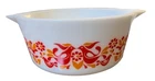 Vintage Pyrex Casserole Orange & Red Friendship Birds 475-B 2.5 Qt