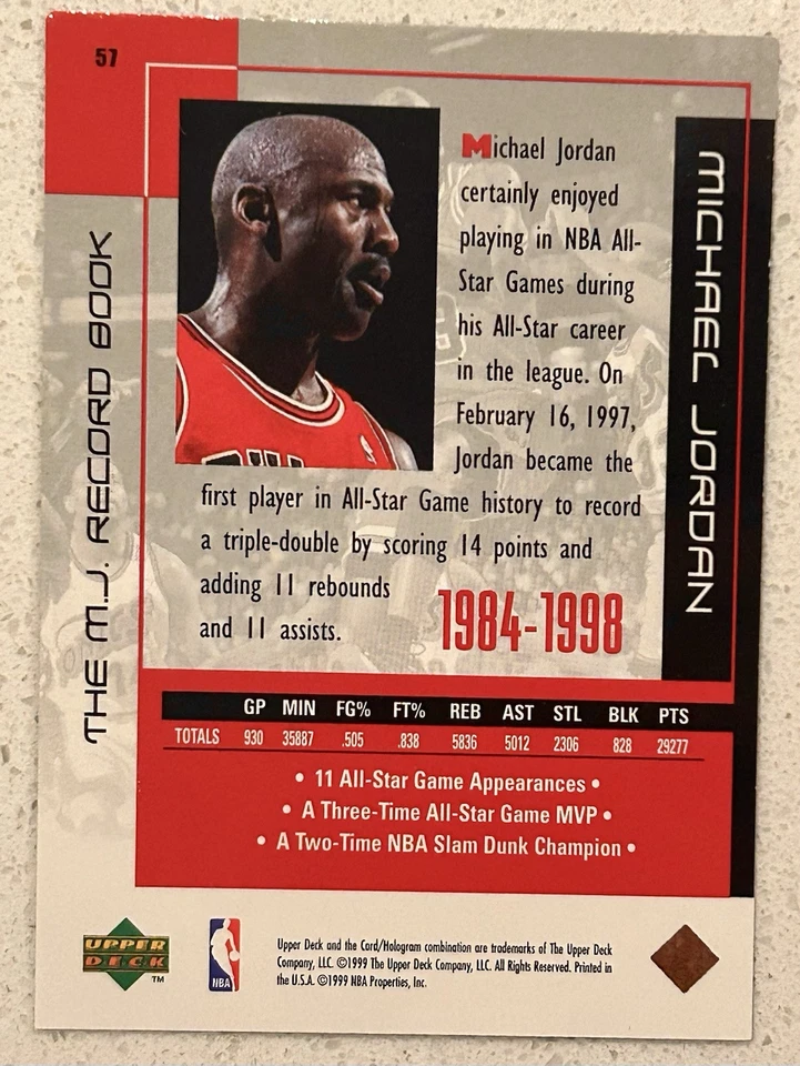 1999 Upper Deck Michael Jordan Career - Michael Jordan #57 - Image 2 of 2