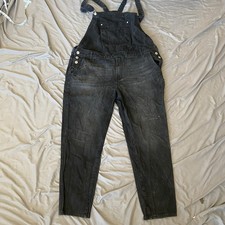 Men  s Black Denim Overalls Size 40 By Nova-Free Shipping
