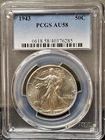 1943 Walking Liberty Half Dollar PCGS AU58 90% Silver Nearly Uncirculated