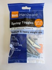 B&Q M5 x 80mm Spring Toggles - Pack of 10 - Hollow Wall Fixings - Medium Heavy