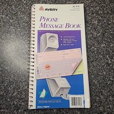 VINTAGE Avery Phone Message Book 50-376 Office Business Telephone Secretary