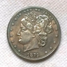 USA 1879 Wavy Hair Dollar Patterns Econumía Fantasy Coin