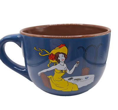 Cafe Boheme Latte Coffee Creme Liqueur Fancy Victorian Lady Coffee Mug Cup 3.5''