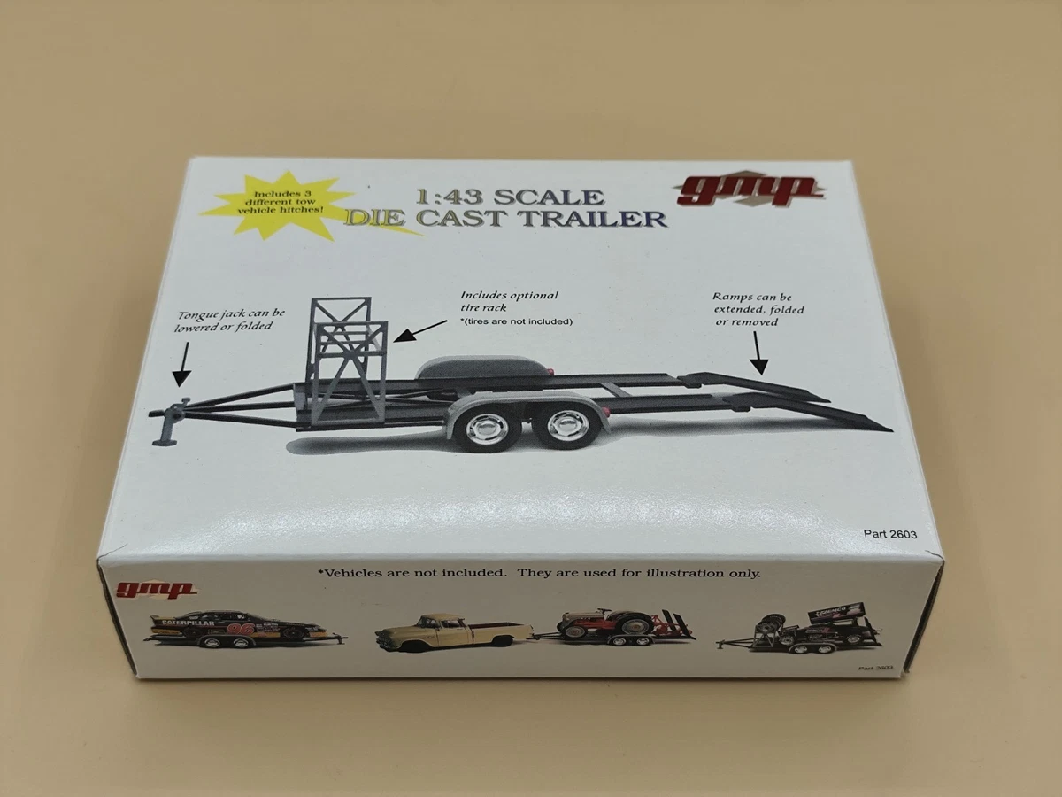 1/43 Remorque Double Essieux Porte Voiture Trailer Assistance Rallye GMP