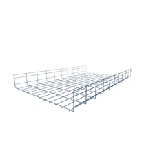 NavePoint Electro Zinc Plated Wire Mesh Cable Tray, 23.63"W x 3.94"D x 118.12"L