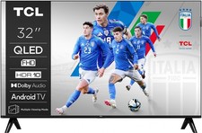 Smart TV 32 Pollici Full HD QLED Android TV Dolby Audio Classe F Nero 32S59K Tcl