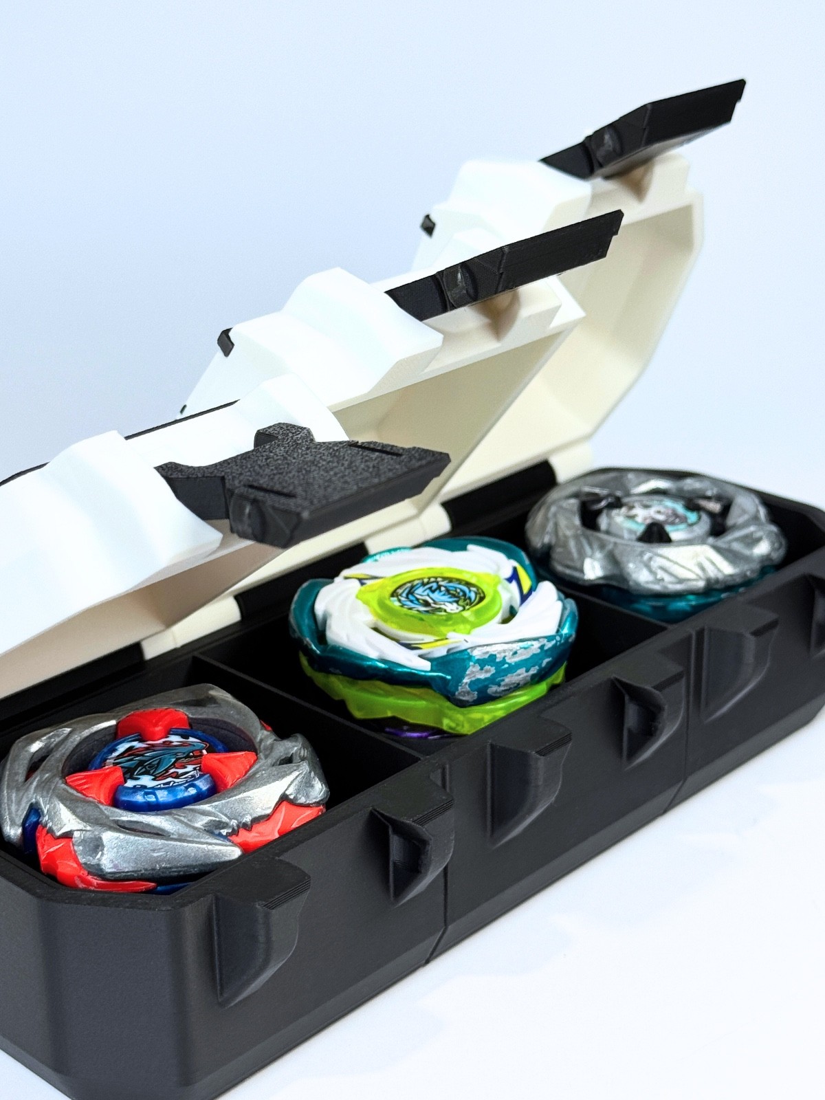Boîte de compétition Beyblade X évite les rayures Split Deck Case 3 on 3 rigide
