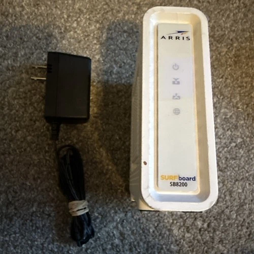 ARRIS SB8200 SURFBoard Cable Modem with power supply ~ Tested / Factory Reset