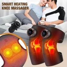 Electric Heated Vibration Knee Massager Joint Brace Therapy Shoulder Pain Relief
