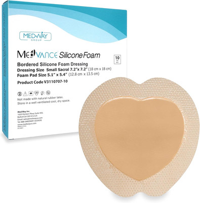 Medvance TM Silicone - Sacral Bordered Silicone Adhesive Foam Wound Dressing, B
