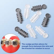 200pcs Dental Orthodontics Rotation Wedges Teeth Whitening Elastic Rubber wedge