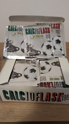 5 x Calcioflash 1992 Serie A Fußball Sticker Pakete Italienisch Retro Selten