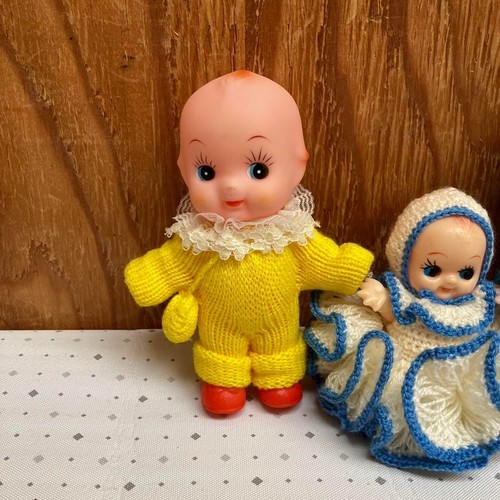 Lotto 5 bambole KEWPIE giapponesi grandi sm vintage Cupie QP Angel Wing baby figure Giappone - Foto 2 di 13