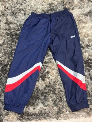 Size L ASICS TIGER Mens Navy Blue Elastic Hem Comfort Performance Track Pants