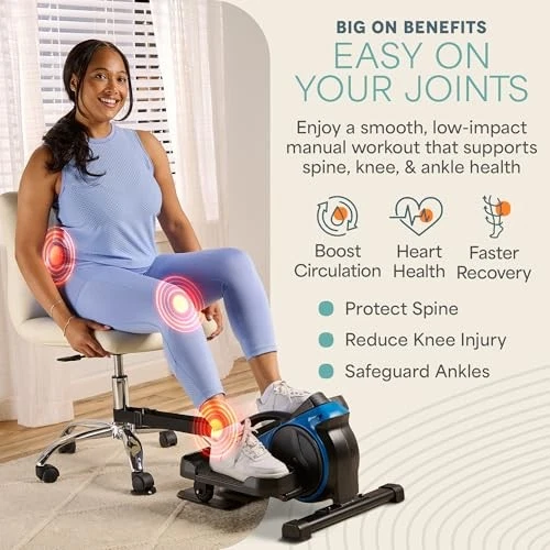 LIFEPRO UNDER DESK ELLIPTICAL EXERCISE MACHINE – SENIORS - BLUE - Scratch & Dent - Image 4 of 4