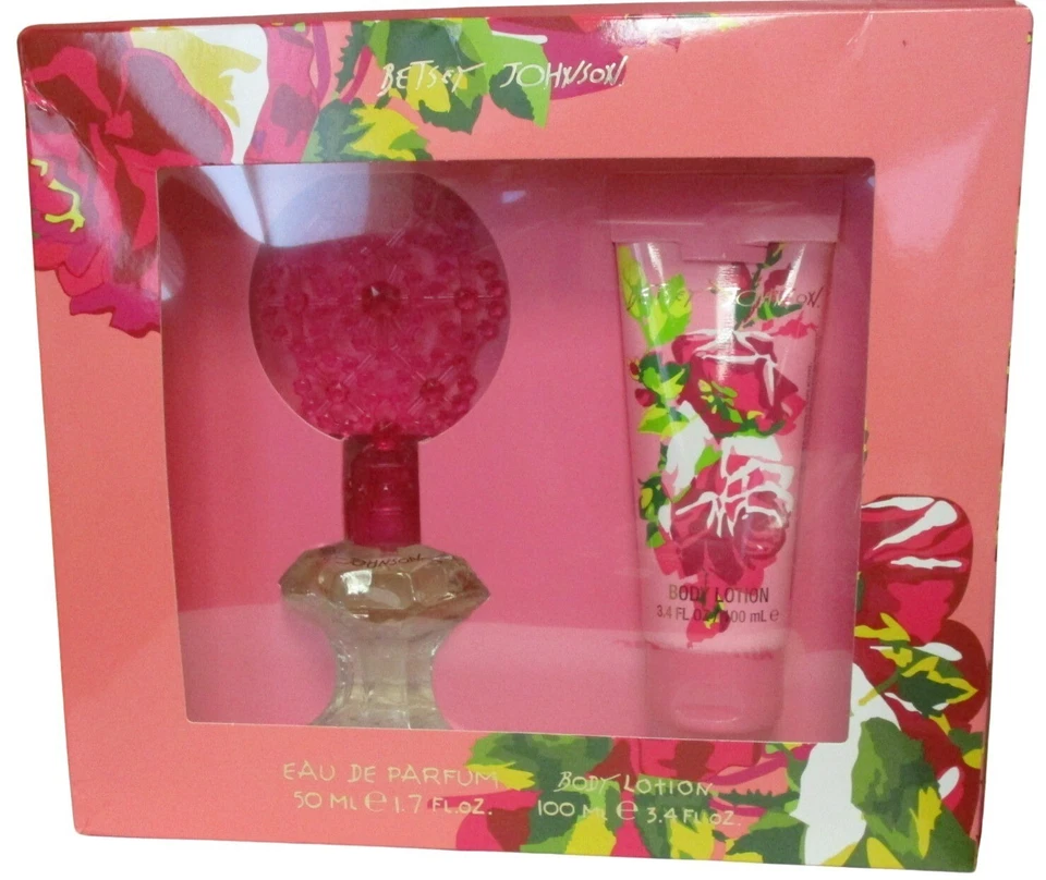 Set de regalo Betsey Johnson para mujer 1,7 oz EDP, 3,4 oz loción corporal 2 piezas (raspado) Foto 2 de 4