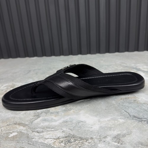 Louis Vuitton Thong Sandals Logo Black Leather 9 LV or 10 US or 43 EUR - Picture 15 of 21