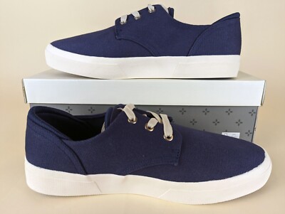 SUN STONE Mens Navy Cushioned Kiva Round Toe Lace-Up Sneakers Shoes 10 M SUN STONE Mens Navy Cushioned Kiva Round Toe Lace-Up  main image 4