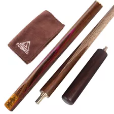 CUESOUL 3/4 Piece Ash Pool Snooker Cue 18oz Walnut with Butt extention 9.5mm