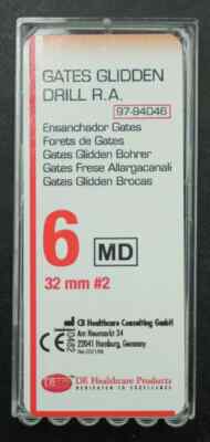 18 x DEHP Gates Glidden Bohrer 32 mm Größe #2 - 18 Packungen mit 6 JOB SET (M6)