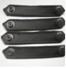 4 Leather Vest Extenders 1" Wide, 4"Snap to Snap