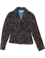 Laurel Womens 3 Button Blazer Jacket Eu 34 Xs Grey Flecked Wool Mx02