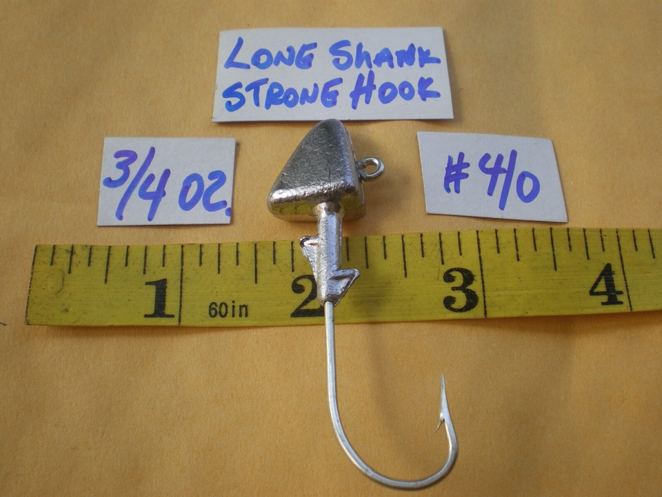 Lot De 50 Leurres De Pêche Shad Head Jig | Poids 3/8 Oz | Hameçon #2/0 | Non Peint