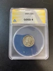 1921 P MERCURY DIME ANACS G-4 - SILVER MERCURY - KEY DATE - CERTIFIED SLAB - 10C