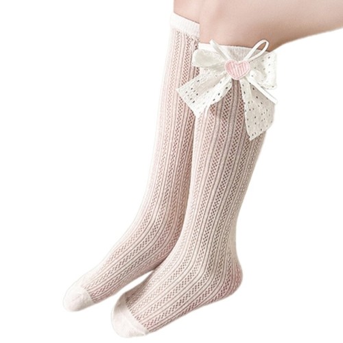1 Pair Baby Under Knee Length Socks Toddler Dress Socks with Elegant Bowknot - Picture 13 of 16