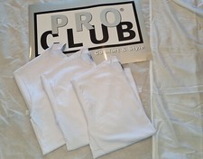 3-Pack Pro Club Men's Heavyweight Cotton Short Sleeve Crew Neck T-Shirt