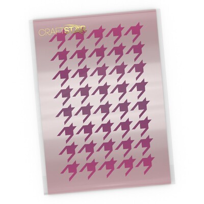 Hahnentritt Schablone - nahtlose geometrische Musterschablone von CraftStar