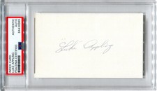 Luke Appling Autographed Index Card PSA Slabbed - White Sox Hall of Fame