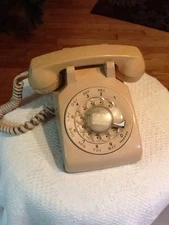 Vintage Working Northern Telecom Rotary Dial Desk Phone Dark Beige VGUC