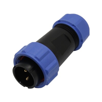 Connettore Impermeabile SP21 A 2 Poli – IP68, 380V 25A, Con Spina Femmina E Presa Maschio, Per Lampade Esterne