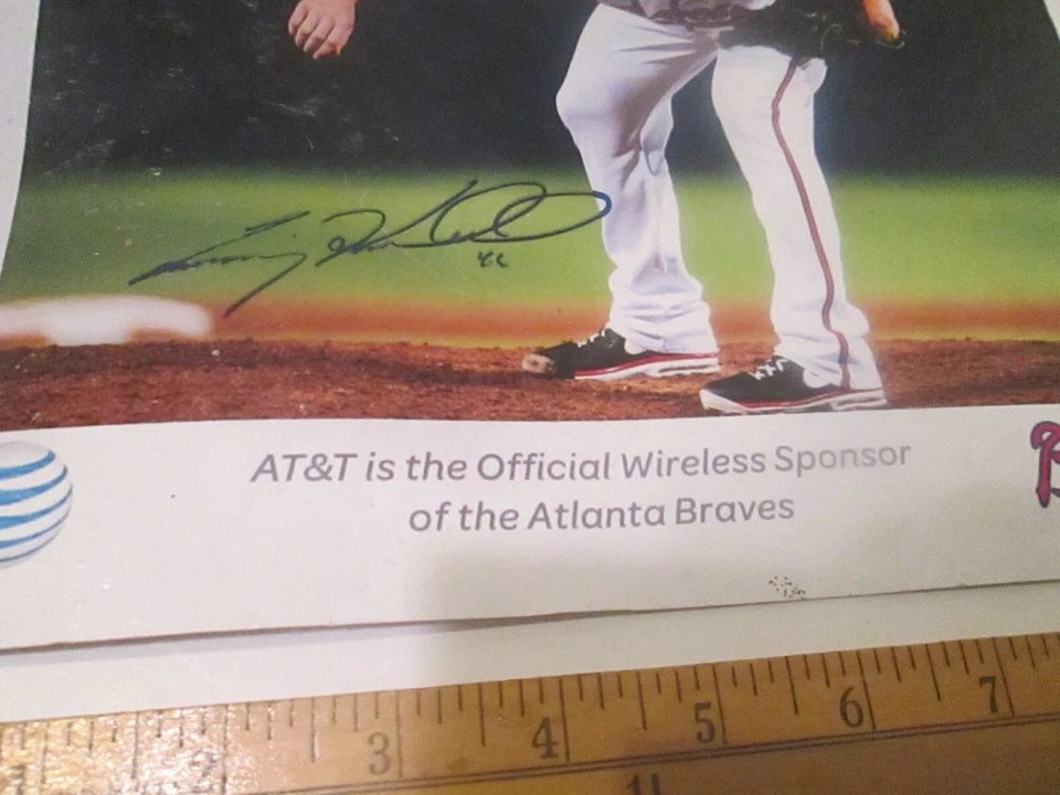 MLB Craig Kimbrel Atlanta Braves Pitcher Autographed 8"x10" Card Dotted Cond. - Image 3 of 4