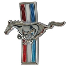 1965 1966 Mustang Curved Glove Box Emblem Running Horse Chrome New - Em3610 1965 1966 Mustang Curved Glove Box Emblem Running Horse Chrome New - Em3610