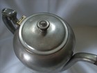Old Colonial Pewter Hinged Tea Pot with Sugar & Creamer Set pre-owned — photo 6