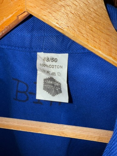 Ancienne veste bleu de travail coton Sanfor 48/50 taille L réf V3 - Imagen 2 de 4
