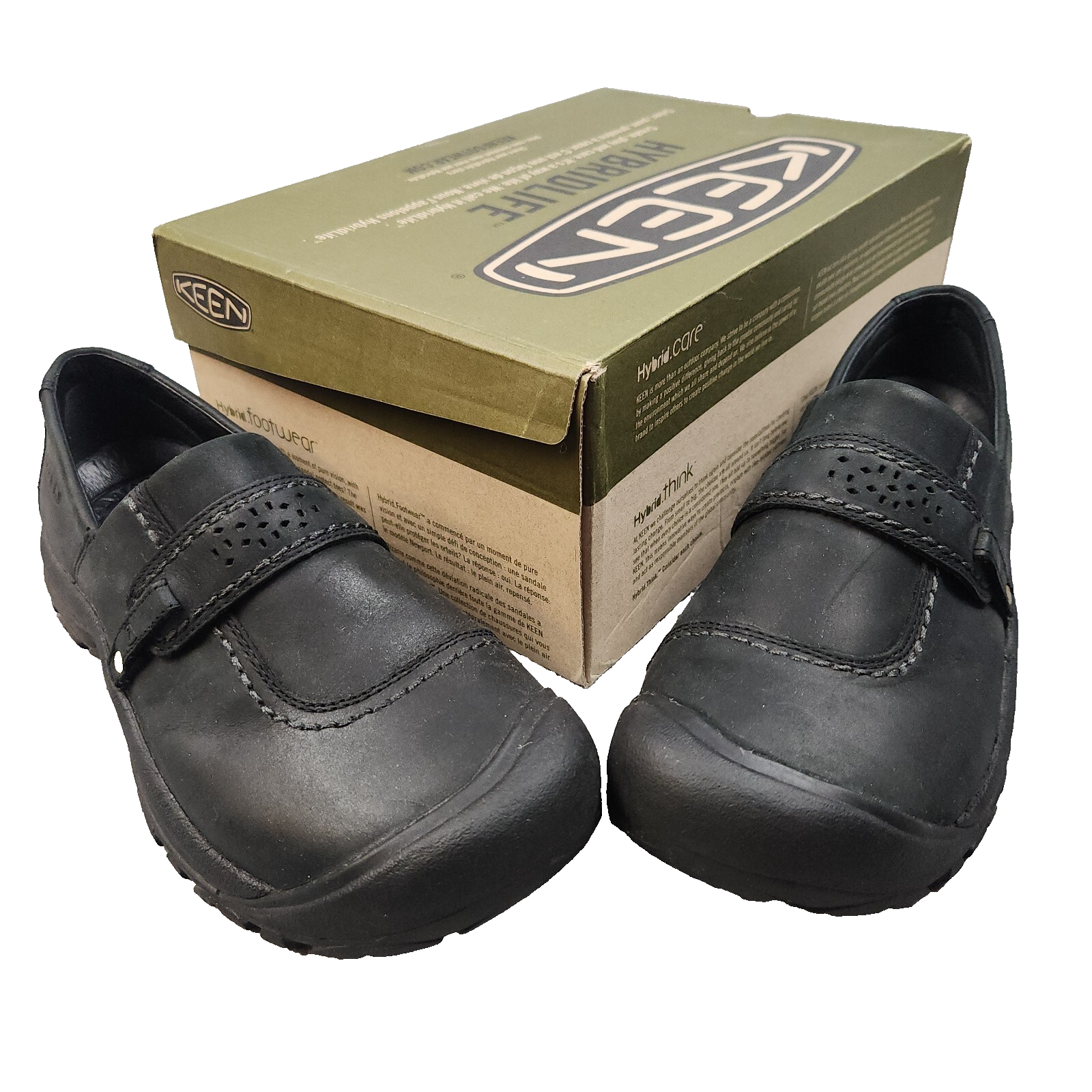 Scarpe Keen Kaci slip on donna taglia 9 5 mocassino pelle nero pieno fiore