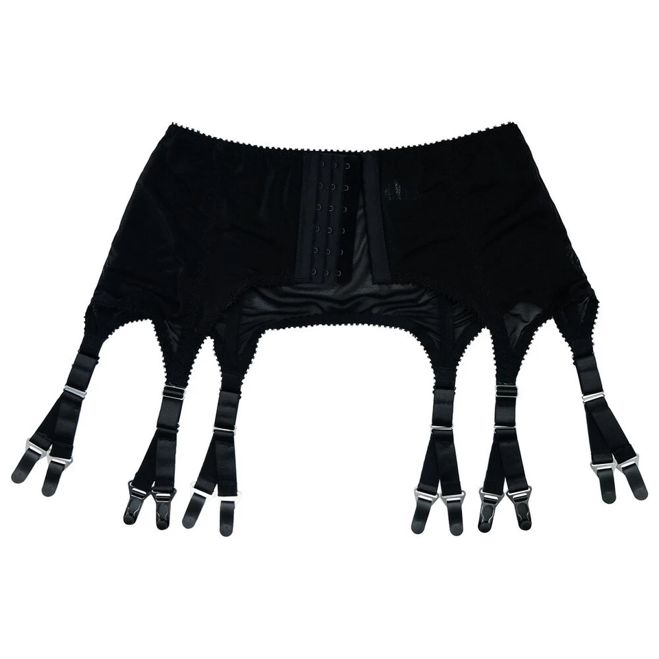 Classic Stretchy Mesh Garter Belt with 6 Adjustable Y-straps and 12 Buckles - Image 3 of 4