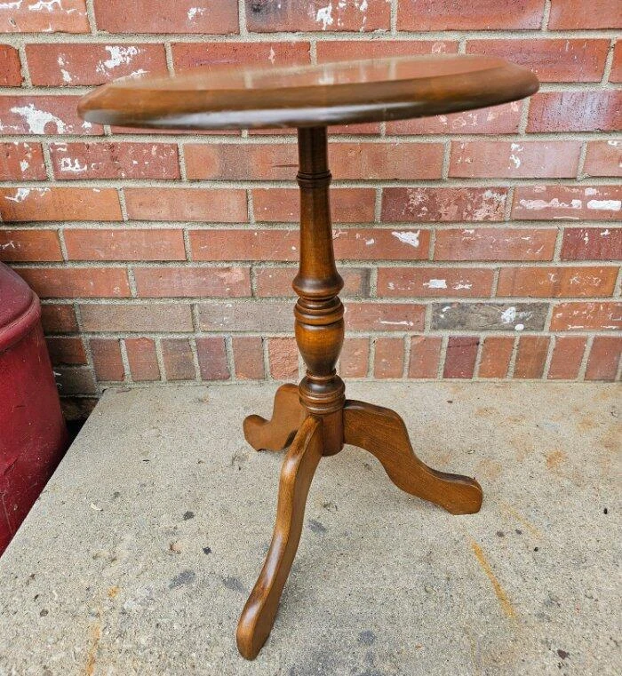 Mesa de arce macizo vintage planta ovalada helecho soporte GEORGE B B BENT CO. Foto 4 de 4