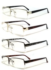 Man Reader Metal Frame Spring Temple Reading Glasses - RE34 Assorted Color