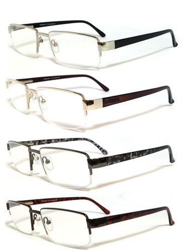 Man Reader Metal Frame Spring Temple Reading Glasses - RE34 Assorted Color - Picture 1 of 18