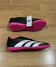 NEW adidas Predator Accuracy.4 Black Pink Turf Soccer Shoes GW4647 Men Size 10.5